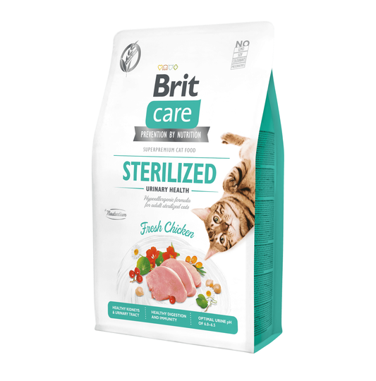 Alimento Seco para Gato - Brit Care Sterilized Urinary Health Fresh Chicken